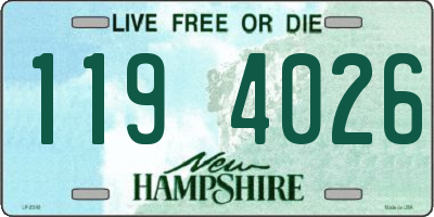 NH license plate 1194026