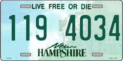 NH license plate 1194034