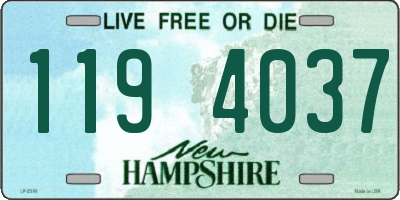 NH license plate 1194037