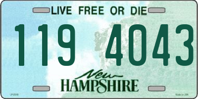 NH license plate 1194043