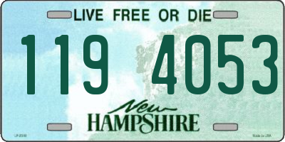 NH license plate 1194053