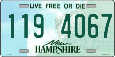 NH license plate 1194067