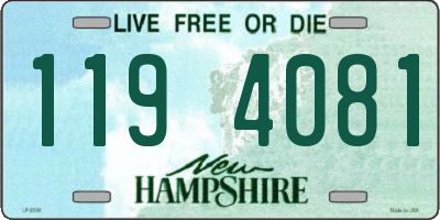 NH license plate 1194081