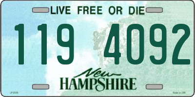 NH license plate 1194092
