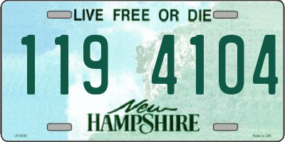 NH license plate 1194104