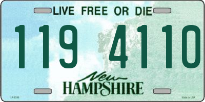 NH license plate 1194110