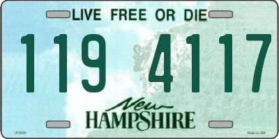 NH license plate 1194117
