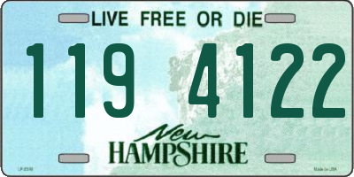 NH license plate 1194122