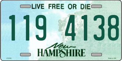 NH license plate 1194138