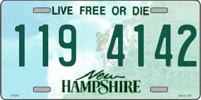 NH license plate 1194142