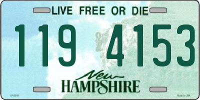 NH license plate 1194153
