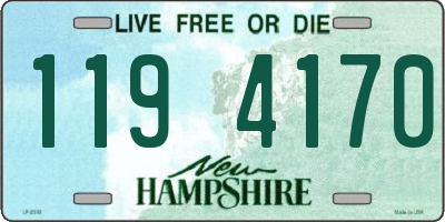 NH license plate 1194170
