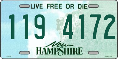 NH license plate 1194172