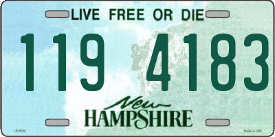 NH license plate 1194183
