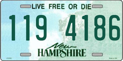 NH license plate 1194186