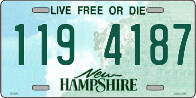 NH license plate 1194187