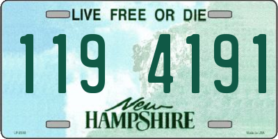 NH license plate 1194191