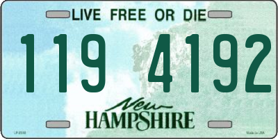 NH license plate 1194192