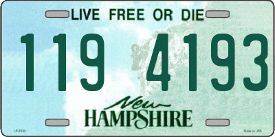 NH license plate 1194193