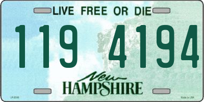 NH license plate 1194194
