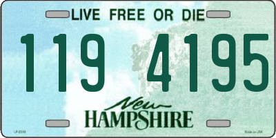 NH license plate 1194195