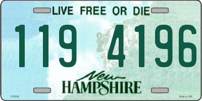 NH license plate 1194196