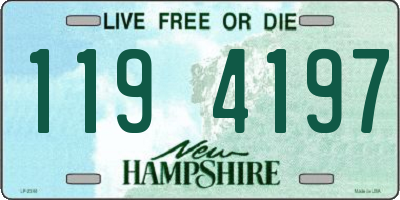 NH license plate 1194197