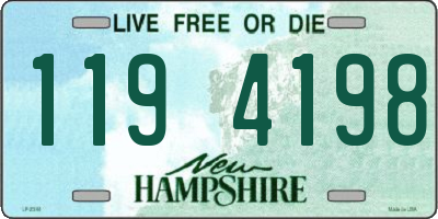 NH license plate 1194198