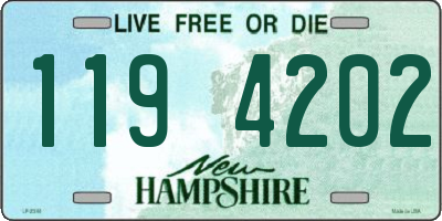 NH license plate 1194202