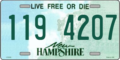 NH license plate 1194207