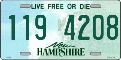 NH license plate 1194208