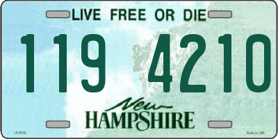 NH license plate 1194210