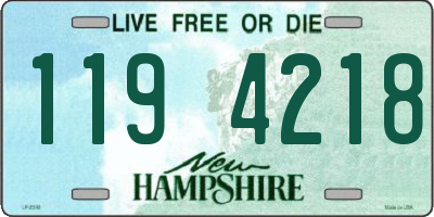 NH license plate 1194218