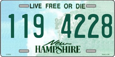 NH license plate 1194228