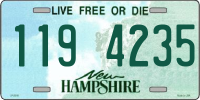 NH license plate 1194235