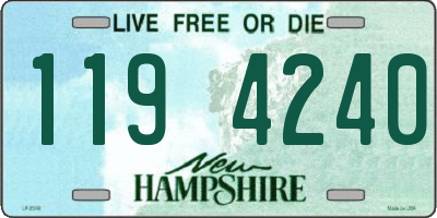 NH license plate 1194240