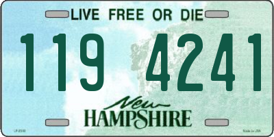 NH license plate 1194241