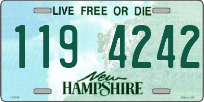 NH license plate 1194242
