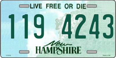 NH license plate 1194243