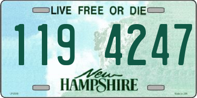 NH license plate 1194247