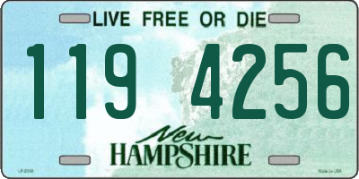 NH license plate 1194256