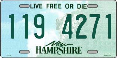 NH license plate 1194271