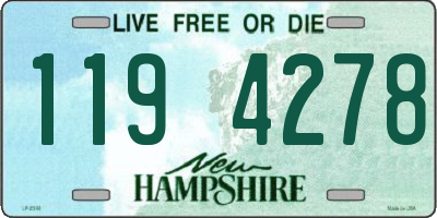 NH license plate 1194278