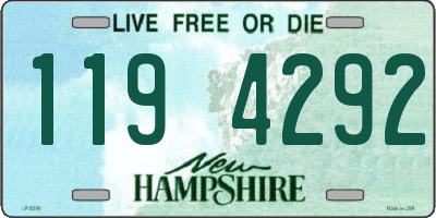 NH license plate 1194292