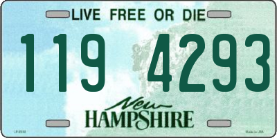 NH license plate 1194293