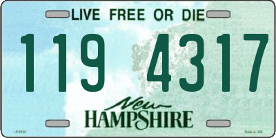 NH license plate 1194317