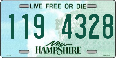 NH license plate 1194328