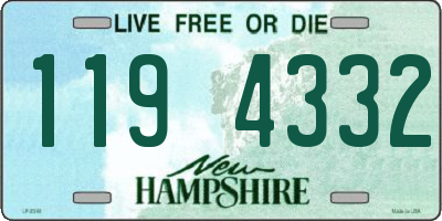NH license plate 1194332