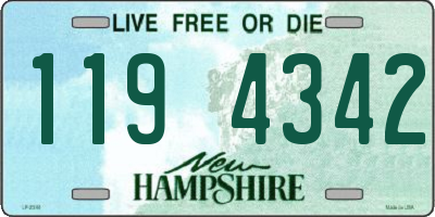 NH license plate 1194342