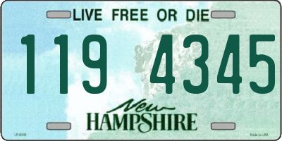 NH license plate 1194345